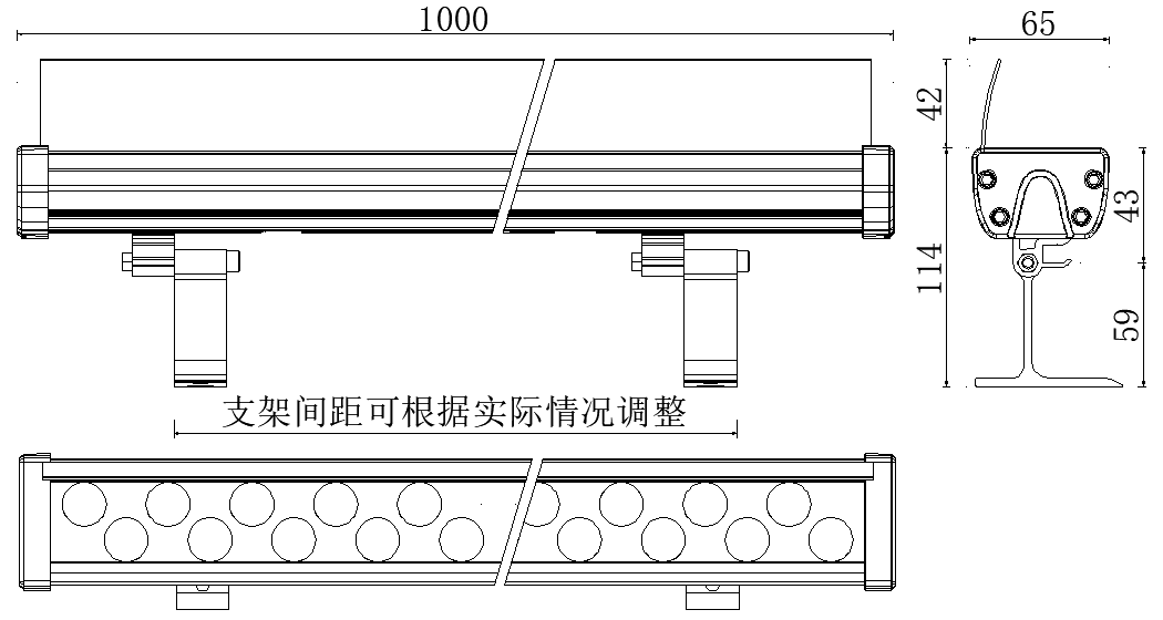 洗墻燈尺寸圖