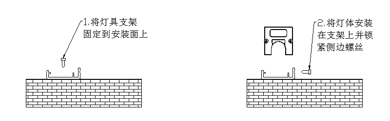 線條燈安裝示意圖